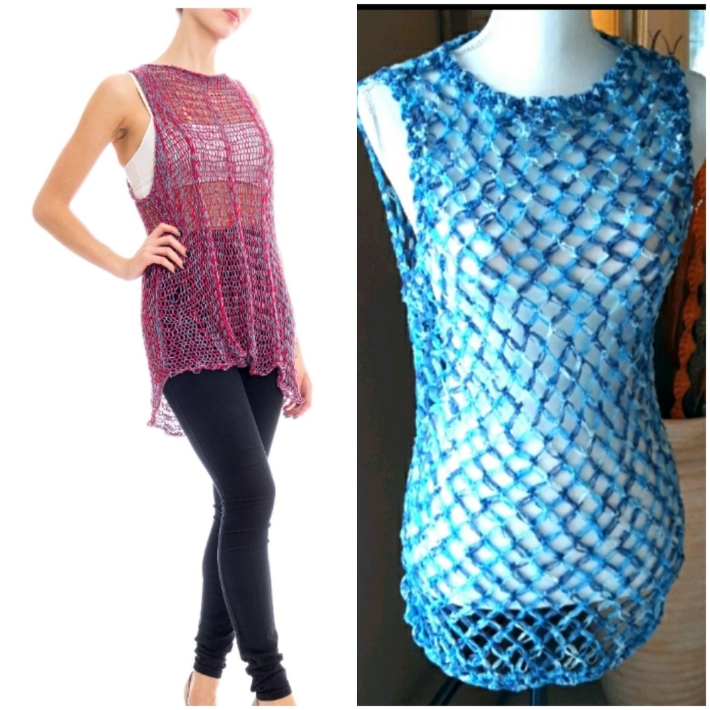 BRACHA Ribbon Fishnet Coverup